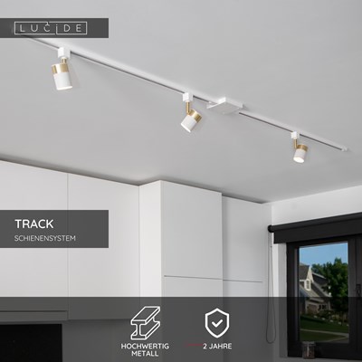 Lucide TRACK I-Verbinder - 1-Phasen Stromschiene / Schienensystem - Weiß (Verlängerung)